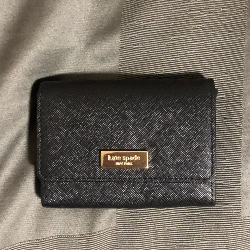 Kate Spade New York Black Saffiano Card Case